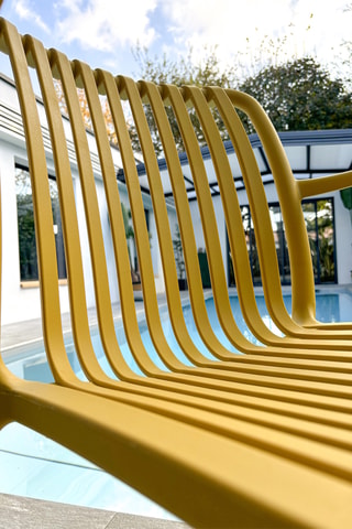 2 sillones de jardín apilables Tiago - Mostaza