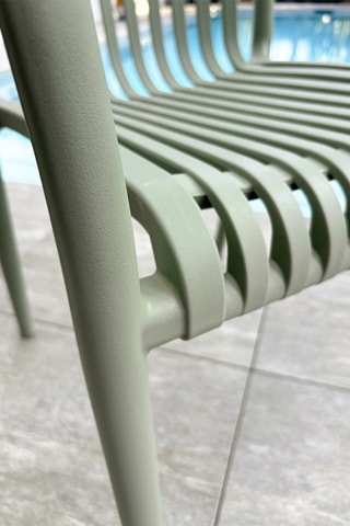 2 sillones de jardín apilables Tiago - Oliva