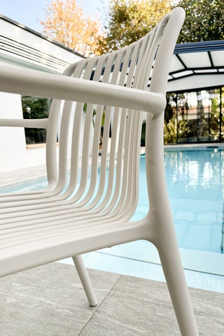 2 sillones de jardín apilables Tiago - Arena