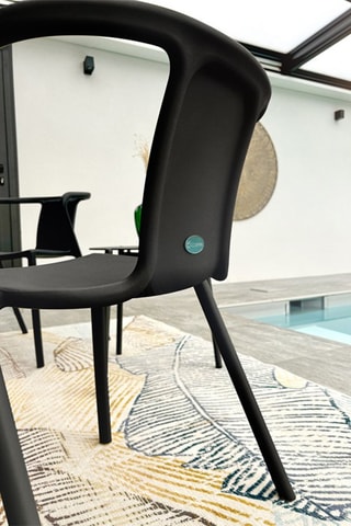 2 sillones de jardín apilables Diego - Antracita