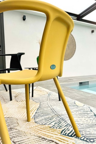 2 sillones de jardín apilables Diego -  Mostaza