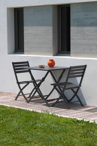 Velador de 2 plazas de jardín plegable Marius - 70 x 70 x 73 cm