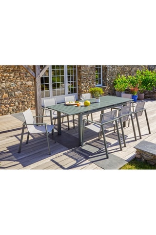 Conjunto de jardín Miami - 8 plazas - Mesa extensible