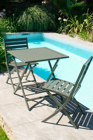 Velador de 2 plazas de jardín plegable Marius - 70 x 70 x 73 cm
