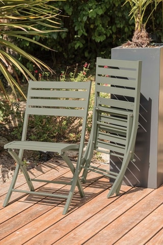 Conjunto de jardín plegable Marius - 2 plazas