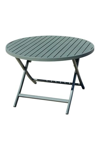 Mesa redonda de jardín de 4 plazas plegable Marius - 110 x 73 cm