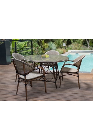 Table ronde 4 places Ushuaia - 125 x 125 x 74 cm