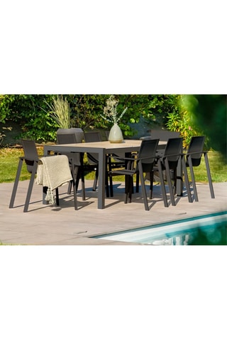 Conjunto de jardín Venise - 8 plazas - Sillones apilables