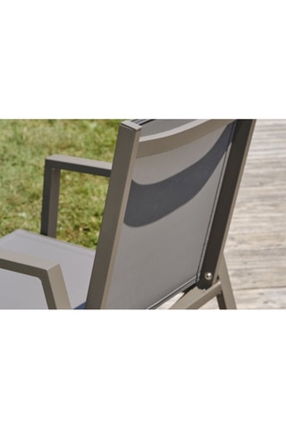 Sillón de jardín apilable Floride - Marrón y gris