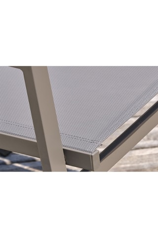 Sillón de jardín apilable Floride - Marrón y gris