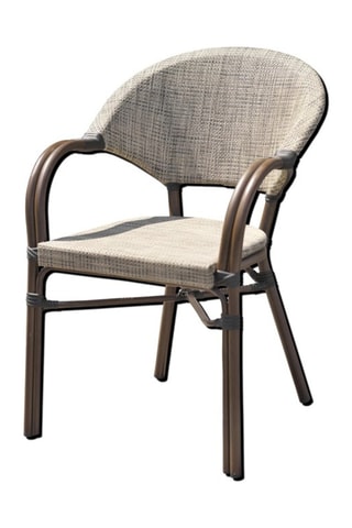 Sillón de jardín apilable Ushuaia - Marrón y beige