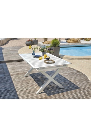 Mesa extensible de 8/10 plazas Floride - 180/240 x 77 x 100 cm