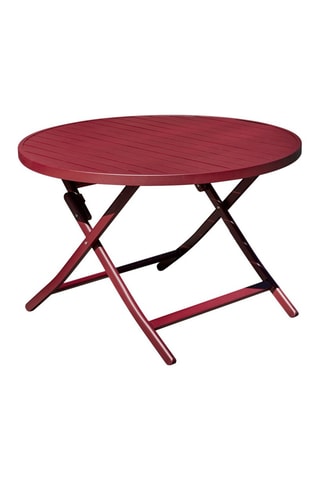 Mesa redonda de jardín de 4 plazas plegable Marius - 110 x 73 cm