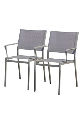 2 sillones de jardín Stockholm apilables - Antracita