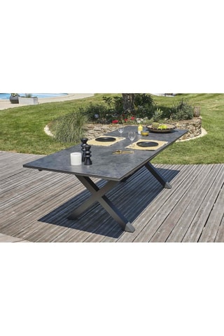 Conjunto de jardín Floride - 6 plazas - Mesa extensible