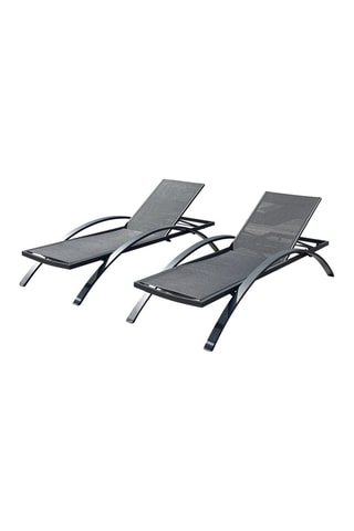 2 tumbonas apilables Barcelona - 195 x 74 x 32 cm