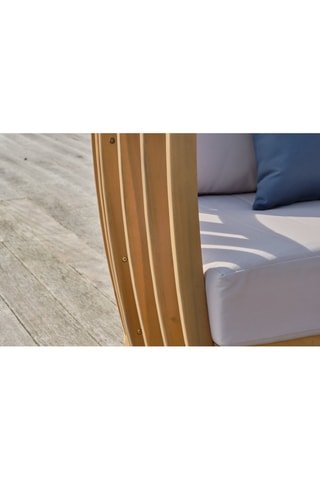 Salón de jardín de madera de acacia Bogota - 5 plazas