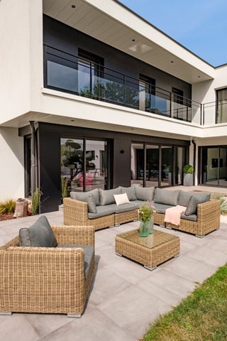 Salón de jardín Montmartre - 6 plazas - Módulos con chaise longue