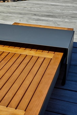 Salón de jardín esquinero de madera de acacia Vanuatu - 6 plazas