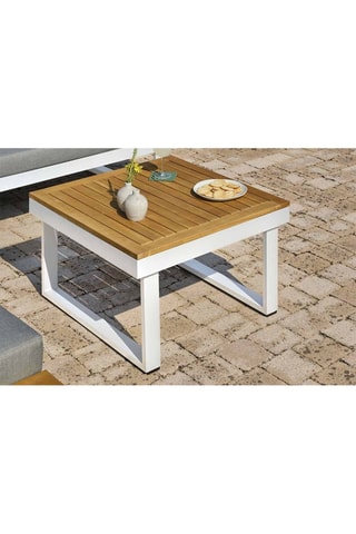 Salón de jardín modulable de madera de acacia Miyako - 5 plazas