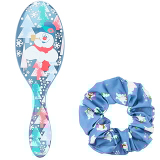 Spazzola e scrunchie Frosty - Blu
