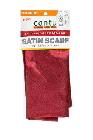 Foulard da notte in raso - Capelli ricci - Rosso - Rosso