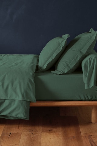 Drap-housse en coton 57 fils/cm² Lina - Vert