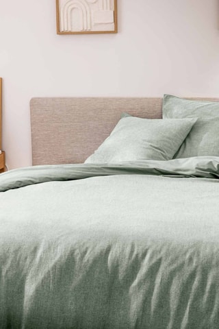 Parure de couette en coton 60 fils/cm² Meline - Sauge