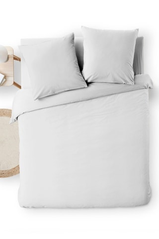 Parure de couette en coton 60 fils/cm² Meline - Blanc