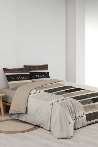 Parure de couette en coton - 42 fils/cm² So Natural - Beige