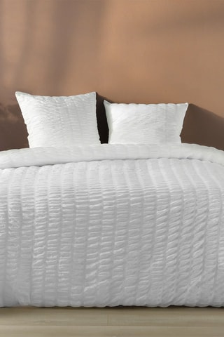Parure de couette Plissia - Blanc