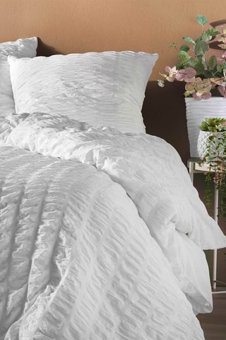 Parure de couette Plissia - Blanc