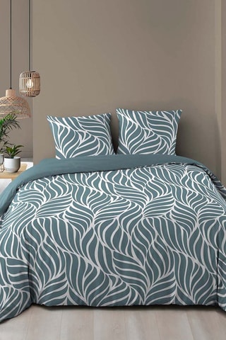 Parure de couette en coton 57 fils/cm² - Bleu