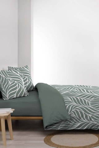 Parure de couette  en coton  57 fils/cm² - Sauge