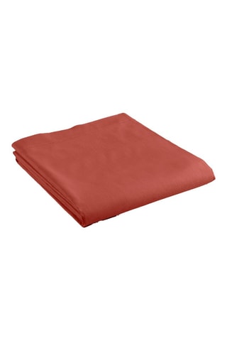 Drap plat en coton 57 fils/cm² Lina - Terracotta
