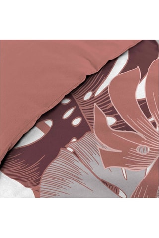 Parure de draps en coton Astria - Terracotta et blanc