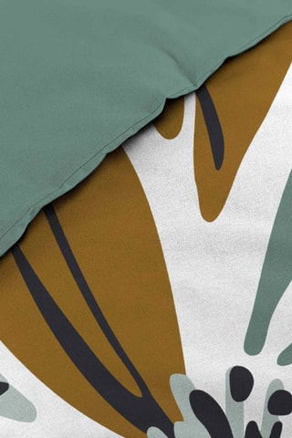 Parure de draps en coton Octavia - Blanc et vert