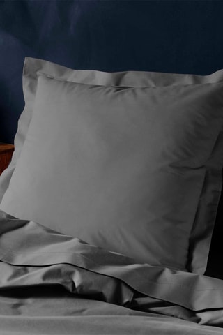 Taie d'oreiller en coton 57 fils/cm² Lina - Anthracite