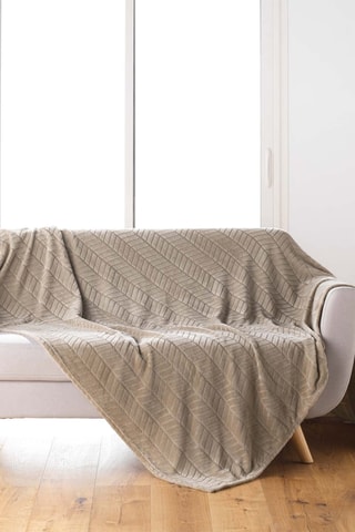 Plaid Arya - 
Taupe - 180 x 220 cm