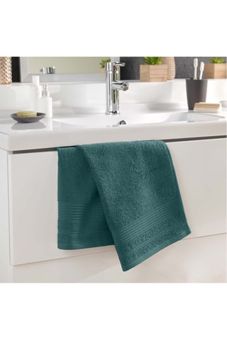 Serviette de toilette - Bleu canard - 50 x 90 cm