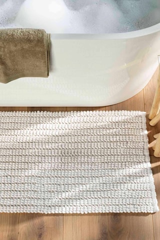 Tapis de bain Voltis - Blanc - 50 x 80 x 0,8 cm
