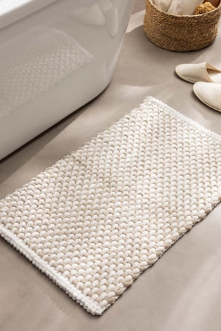 Tapis de bain - Blanc - 50 x 80 cm