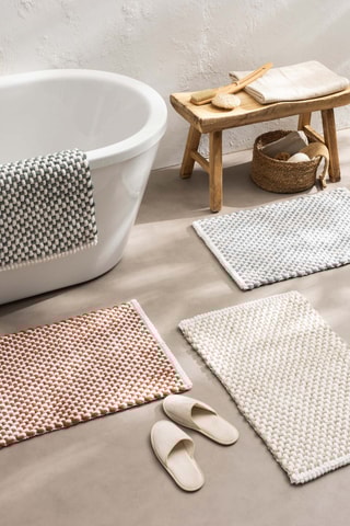 Tapis de bain - Blanc - 50 x 80 cm