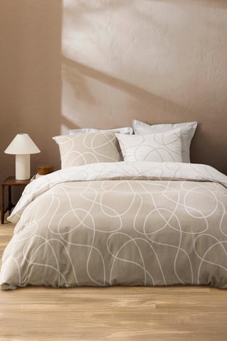 Parure de couette réversible - Beige
