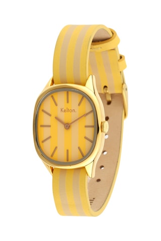 Montre en cuir VTNM - Jaune