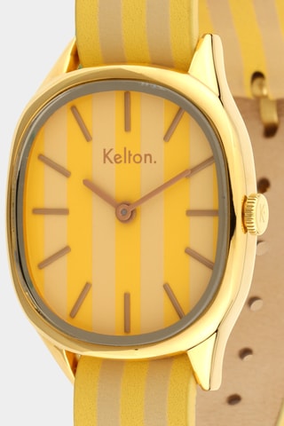 Montre en cuir VTNM - Jaune