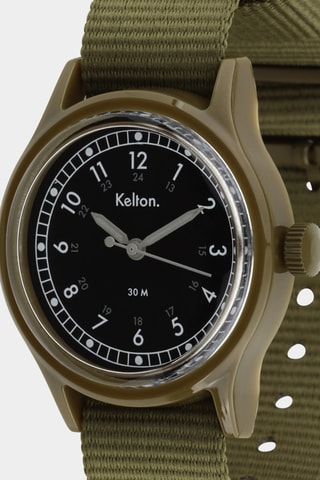 Montre automatique en acier Micmac St Tropez - Kaki