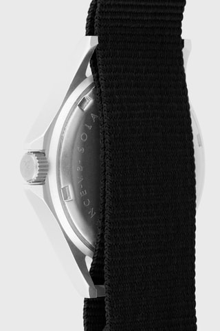 Montre à quartz en acier Solaire Soleil - Noir