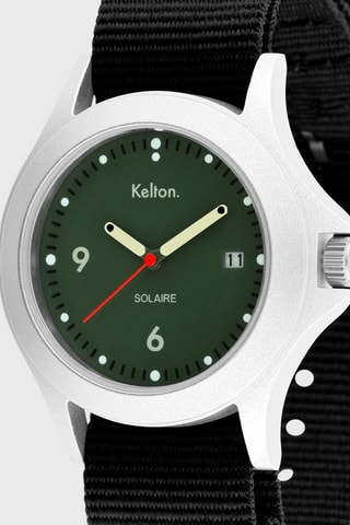 Montre en caoutchouc naturel vulcanisé 1955 - Noir et argenté