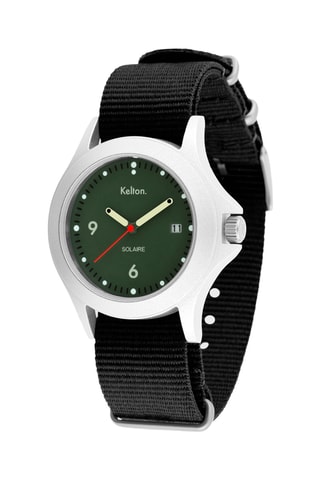 Montre en caoutchouc naturel vulcanisé 1955 - Noir et argenté